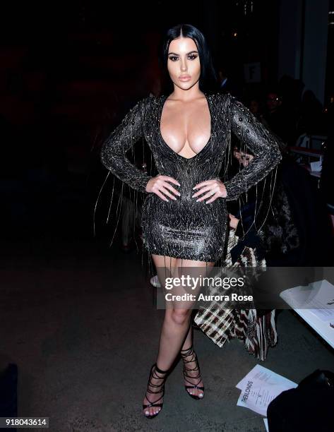 Amra Olevic attends The Blonds Runway show during New York Fashion Week at Spring Studios on February 13, 2018 in New York City.