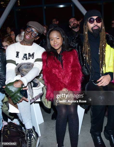 Miss J Alexander and Ty Hunter attend The Blonds Runway show during New York Fashion Week at Spring Studios on February 13, 2018 in New York City.