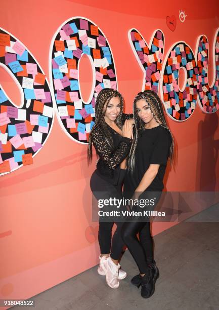 Guests attend PUMA Galentine's Day Event with Yara Shahidi and Elaine Welteroth at Siren Studios on February 13, 2018 in Hollywood, California.