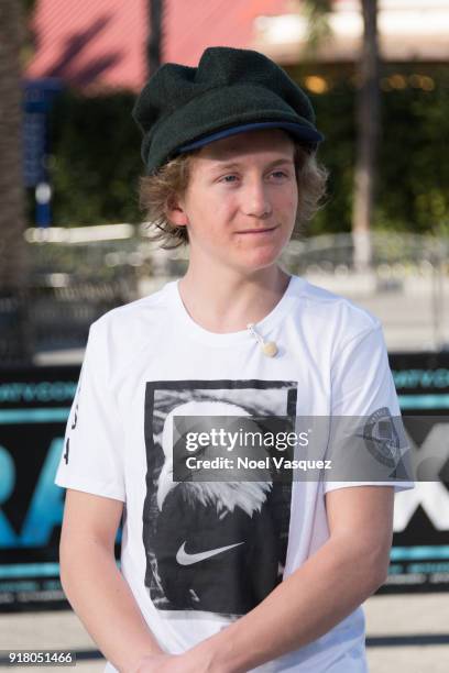 Red Gerard visits "Extra" at Universal Studios Hollywood on February 13, 2018 in Universal City, California.