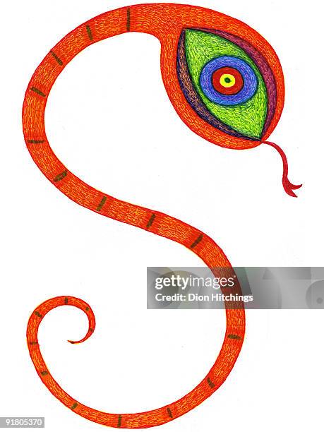 ilustrações de stock, clip art, desenhos animados e ícones de the letter s resembling a snake - língua de mentiroso