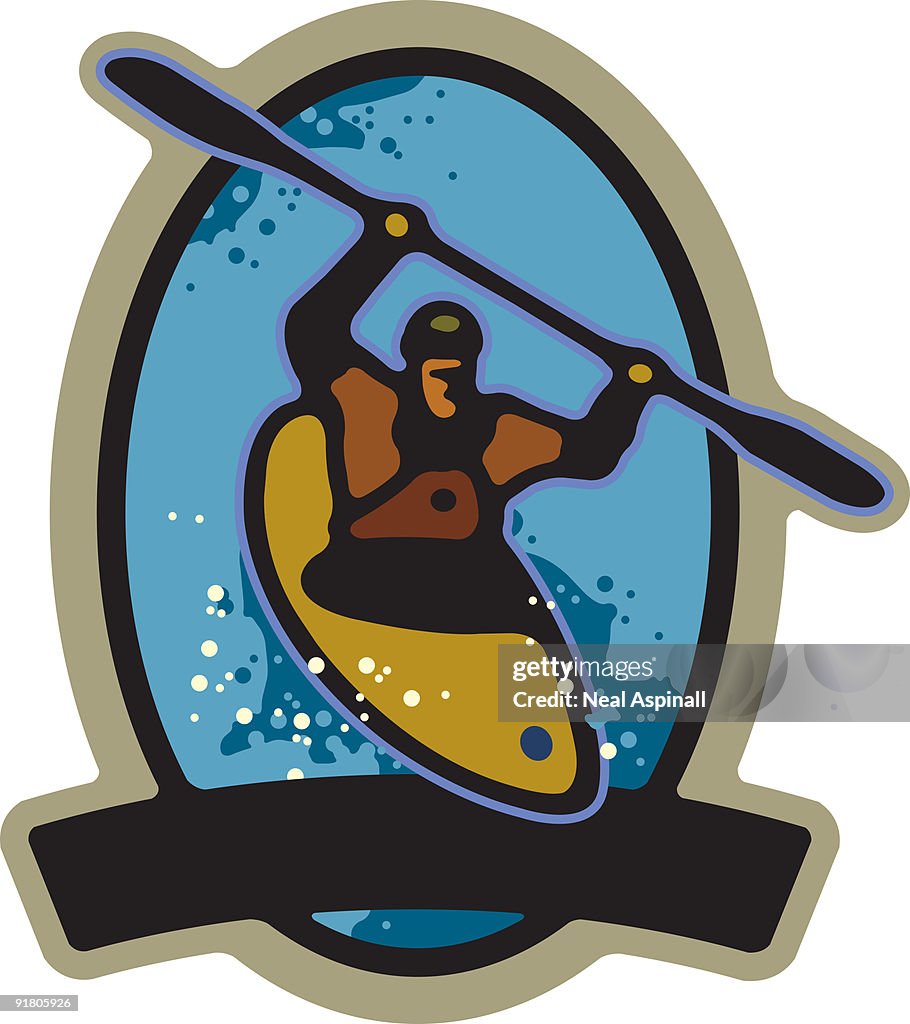 A person kayaking