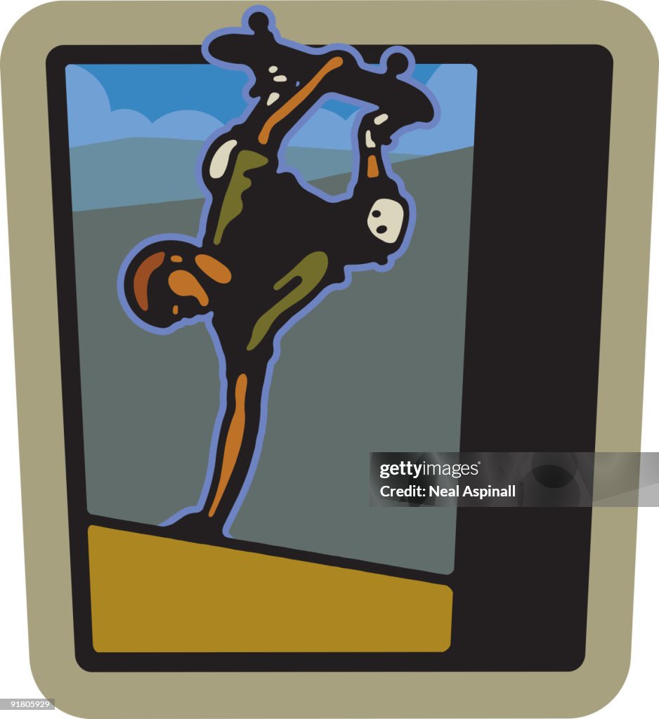 A man skateboarding