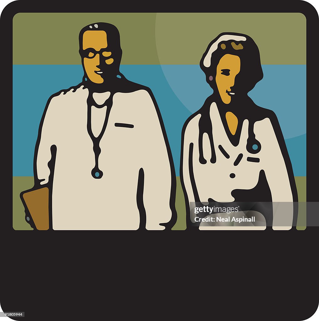 A doctor and a nurse