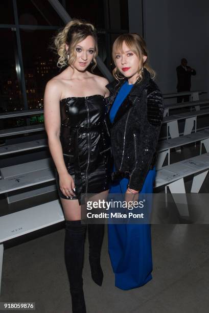 Alisha Marie and Ashley Nicole Marie attend The Blonds fashion show during New York Fashion Week: The Shows at Spring Studios on February 13, 2018 in...
