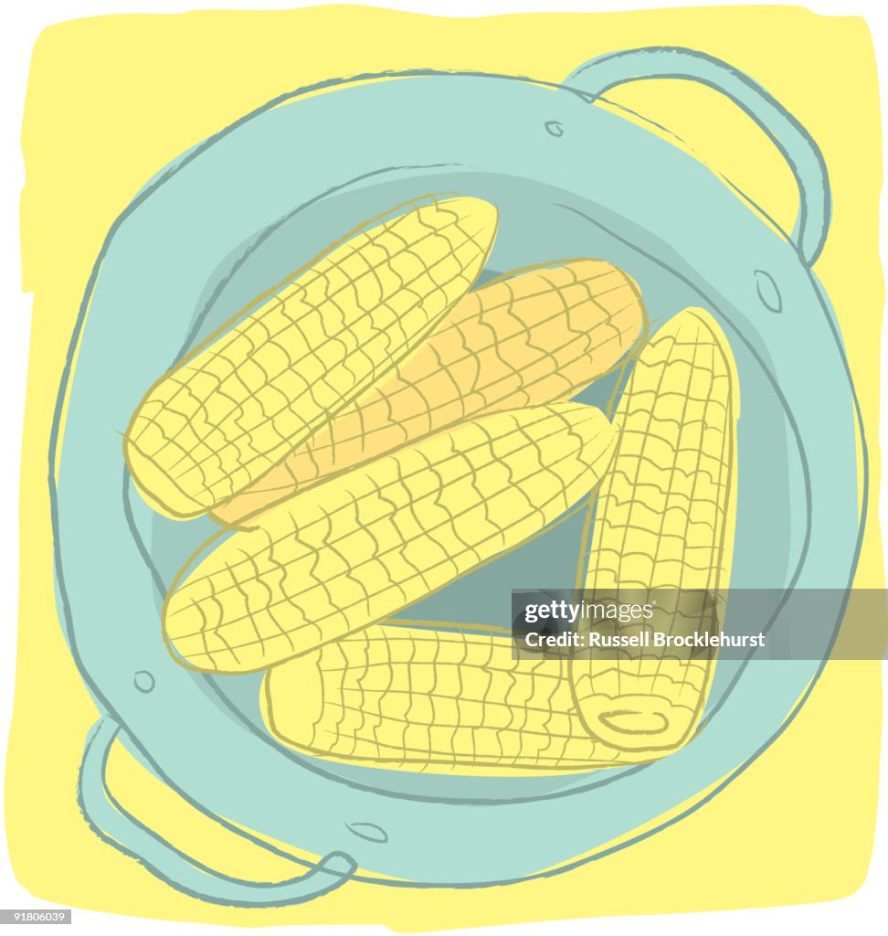 Corn in a pot