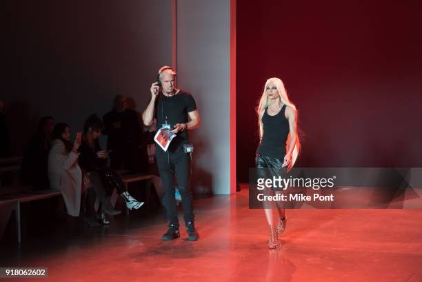 David Blond and Phillipe Blond seen on the runway during rehersal at The Blonds fashion show during New York Fashion Week: The Shows at Spring...