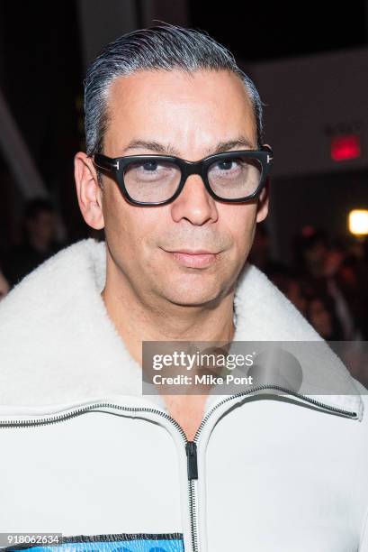 James Aguiar attends The Blonds fashion show during New York Fashion Week: The Shows at Spring Studios on February 13, 2018 in New York City.