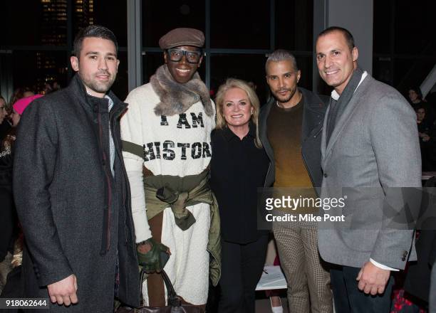 David O'Neil, J. Alexander, Pamella Roland, Jay Manuel, and Nigel Barker attend The Blonds fashion show during New York Fashion Week: The Shows at...