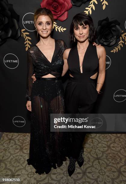 Shiri Appleby and Constance Zimmer attend The Cast and Executive Producers from Lifetime's shows' "Mary Kills People" and "UnREAL" Celebrate the...