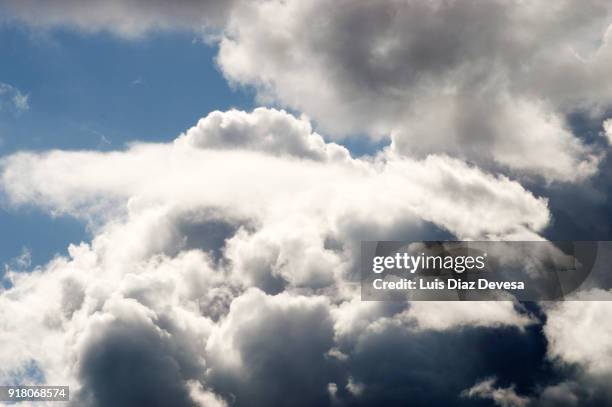cloudy sky over sea - sentier skyline photos et images de collection