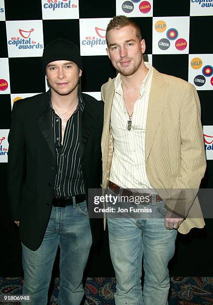 Boyzone singer Stephen Gately and partner Andrew Cowles