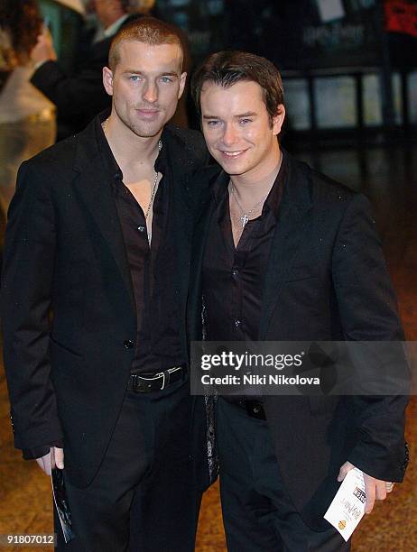 Boyzone singer Stephen Gately and partner Andrew Cowles