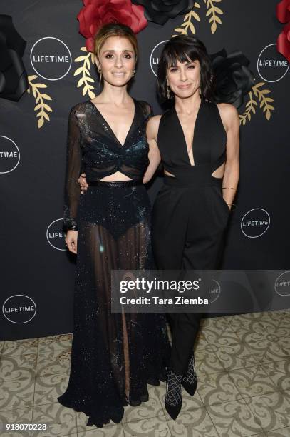 Actresses Shiri Appleby and Constance Zimmer attend the Lifetime hosts Anti-Valentine's Bash for Premieres of 'UnREAL' and 'Mary Kills People' at...