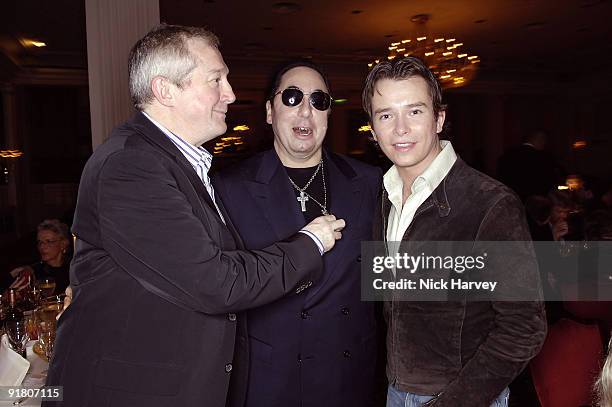 Louis Walsh, David Gest and Stephen Gately