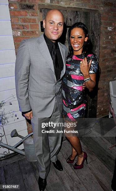 Stephen Belafonte and Melanie Brown attends the launch of the O2 Palm Pre on October 12, 2009 in London, England.