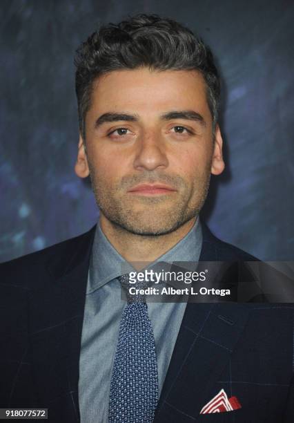 Actor Oscar Isaac arrives for the premiere of Paramount Pictures' "Annihilation" held at Regency Village Theatre on February 13, 2018 in Westwood,...