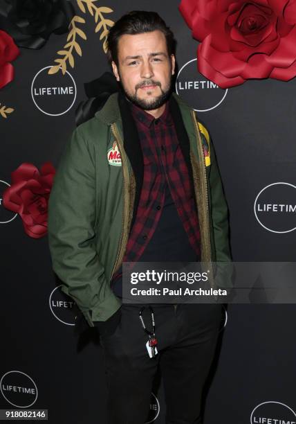 Actor Tyler Hynes attends the Anti-Valentine's bash for premieres of "UnREAL" And "Mary Kills People" at Eveleigh on February 13, 2018 in West...