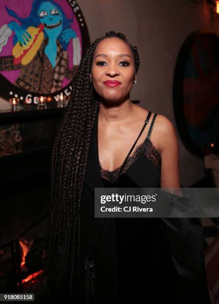 Leah Elliston attends the Monse launch party during New York Fashion Week on February 13, 2018 in New York City.