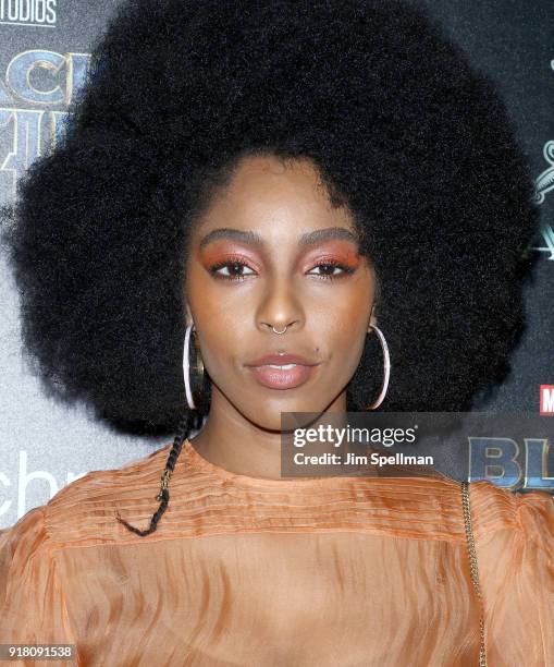 Jessica Williams attends the screening of Marvel Studios' "Black Panther" hosted by The Cinema Society with Ravage Wines and Synchrony at Museum of...