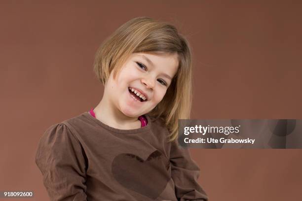 Bonn, Germany Five-year old girl poses for a photo on February 03, 2018 in Bonn, Germany.