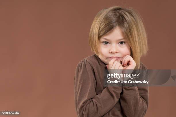 Bonn, Germany Five-year old girl poses for a photo on February 03, 2018 in Bonn, Germany.