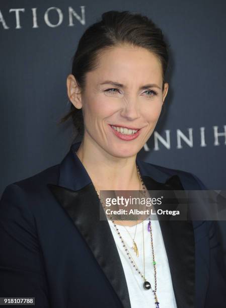 Actress Tuva Novotny arrives for the Premiere Of Paramount Pictures' "Annihilation" held at Regency Village Theatre on February 13, 2018 in Westwood,...
