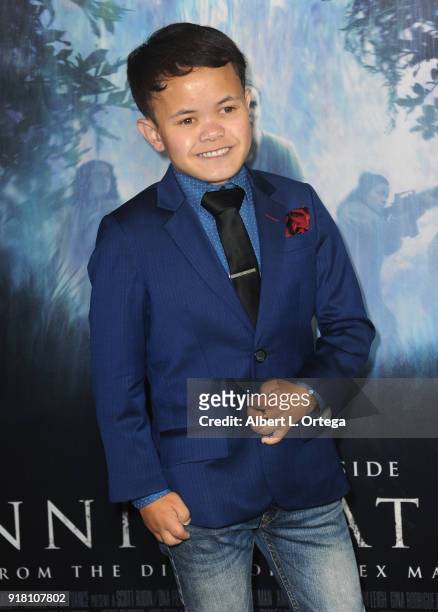 Actor Sam Humphrey arrives for the Premiere Of Paramount Pictures' "Annihilation" held at Regency Village Theatre on February 13, 2018 in Westwood,...