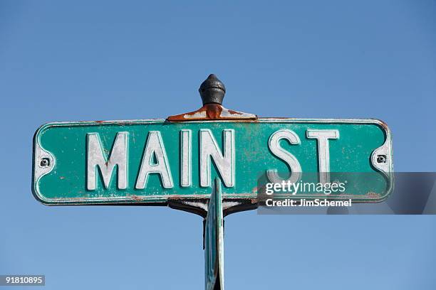 main st. - street name sign stock pictures, royalty-free photos & images