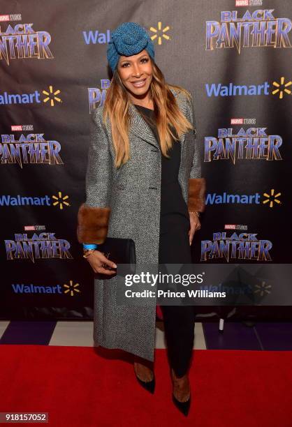 Sheree Whitfield attends "Black Panther" Advance Screeninh at Regal Hollywood on February 13, 2018 in Chamblee, Georgia.