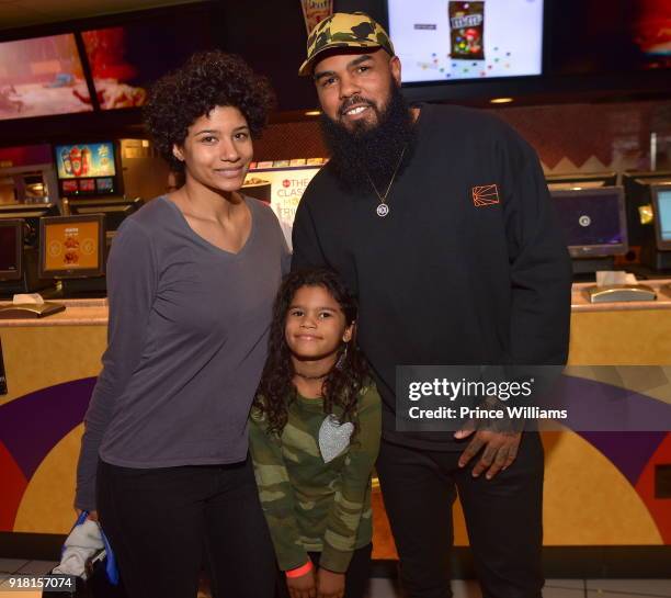 Rapper Stalley attends "Black Panther" Advance Screening at Regal Hollywood on February 13, 2018 in Chamblee, Georgia.