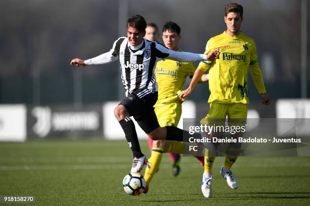 Alessandro Tripaldelli during the Serie A Primavera match between Juventus U19 and ChievoVerona U19 on February 10, 2018 in Vinovo, Italy.