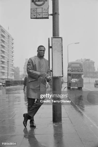 American professional boxer Joe Frazier in London, UK, 3rd April 1968.