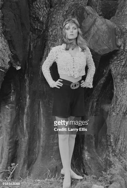 British actress and writer Fiona Lewis, UK, 6th April 1968.