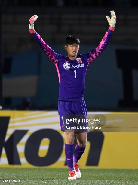 Yan Junling of Shanghai SIPG in action during the AFC Champions League Group F match between Kawasaki Frontale and Shanghai SIPG at Todoroki Stadium...