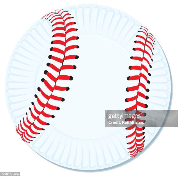 baseball season paper plate background - baseball food stock illustrations