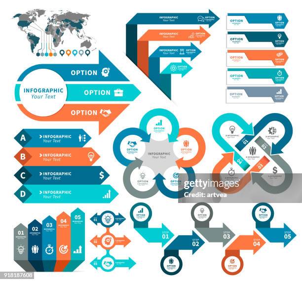 ilustrações, clipart, desenhos animados e ícones de elementos para infográficos  - organograma