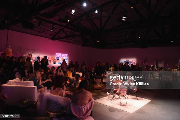 Former Editor-in-chief at Teen Vogue and award winning journalist Elaine Welteroth and Yara Shahidi attend PUMA Galentine's Day Event with Yara...