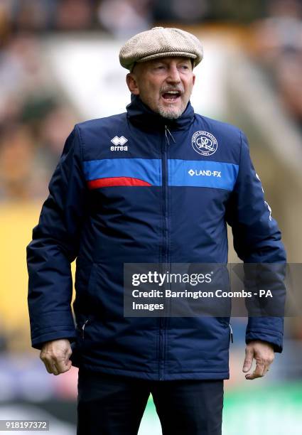 Queens Park Rangers manager Ian Holloway during the Sky Bet Championship match at Molineux, Wolverhampton