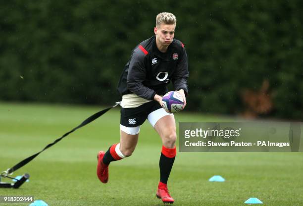 England's Harry Mallinder during the training session at Latymer Upper School, London.