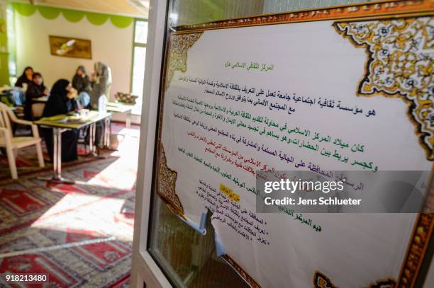 Muslim woman from Syria take part in a German lesson in the Muslim cultural center and mosque as Aydan Ozoguz , German Federal Commissioner for...