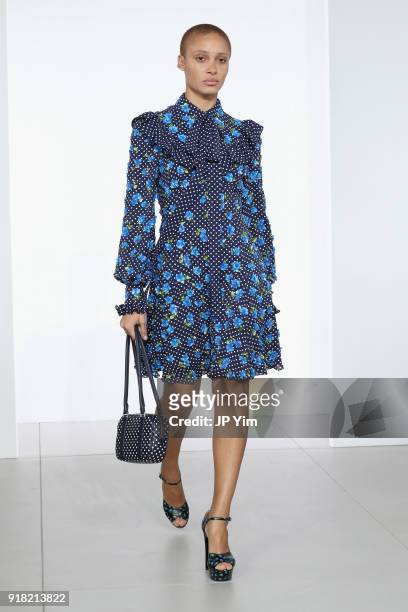 Model Adwoa Aboah walks the runway during the Michael Kors Collection Fall 2018 Runway Show at Vivian Beaumont Theatre at Lincoln Center on February...
