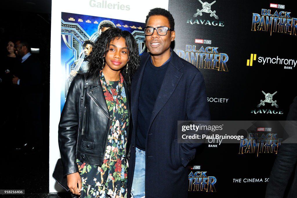 Zahra Savannah Rock and Chris Rock attend The Cinema Society with