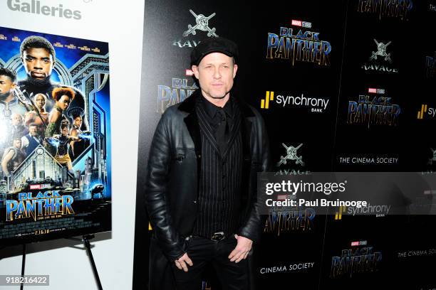 Dean Winters attends The Cinema Society with Ravage Wines & Synchrony host a screening of Marvel Studios' "Black Panther" at The Museum of Modern Art...