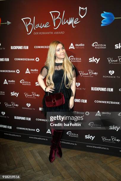 Lifestyle blogger Nadine Trompka attends the Blaue Blume Awards 2018 at Grosz on February 14, 2018 in Berlin, Germany.