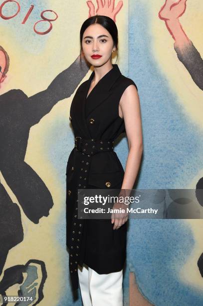 Davika Hoorne attends the Michael Kors Collection Fall 2018 Runway Show at Vivian Beaumont Theatre at Lincoln Center on February 14, 2018 in New York...