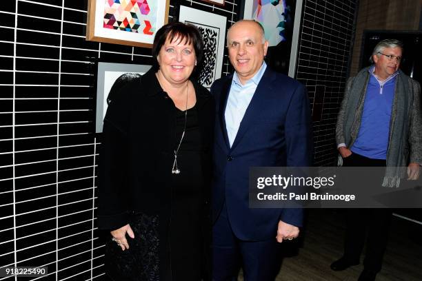 Margaret Kean and Jared Kean attends The Cinema Society with Ravage Wines & Synchrony host the after party for Marvel Studios' "Black Panther" at The...