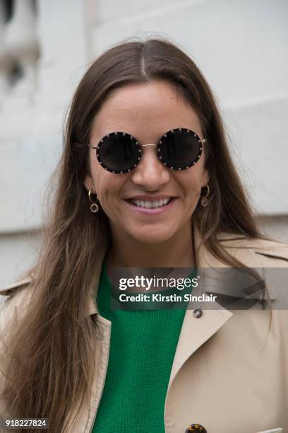 Founder of The Webster store and fashion buyer Laure Heriard Dubreuil wears a Celine coat, Valentino dress day 6 of Paris Womens Fashion Week...