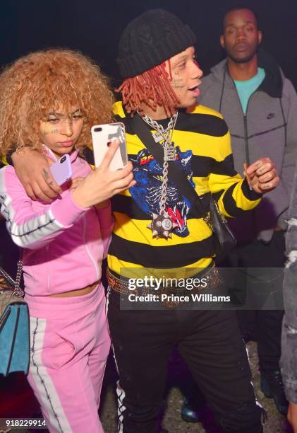 Rapper Trippie Redd attends Trap Du Soleil Celebrating Lucci on February 13, 2018 in Atlanta, Georgia.