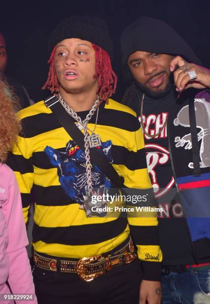 Rapper Trippie Redd attends Trap Du Soleil Celebrating Lucci on February 13, 2018 in Atlanta, Georgia.